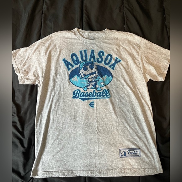 Funko Aquasox Baseball T-shirt Gray Everett XL Pop Webbly Frog Mascot MiLB Shirt - Picture 1 of 6